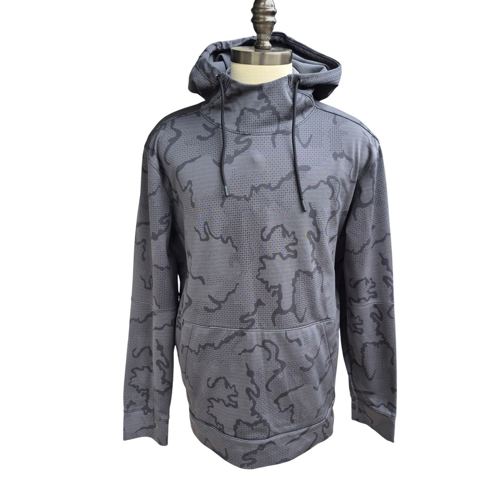 Kuiu Mens Ridgepoint Camo Training Hoodie Grey Pullover Scuba Hood Sweatshirt XL